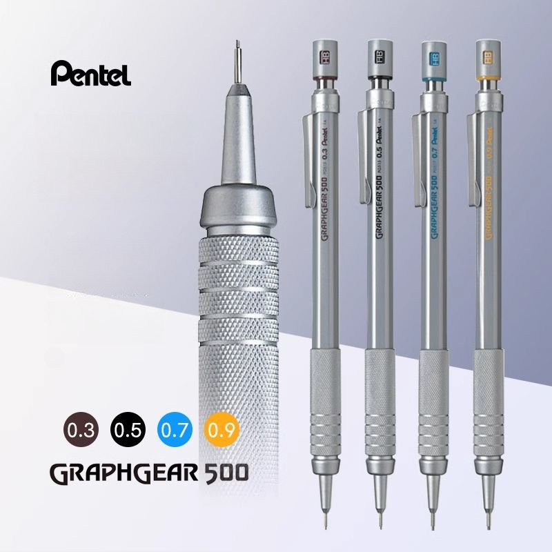 Pentel Pen Energel - Pentel Graphgear 500, lápiz mecánico de